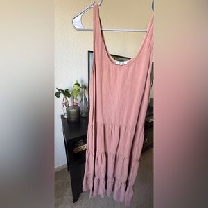 Splendid Scoop Neck Sleeveless Dress - Mauve Pink